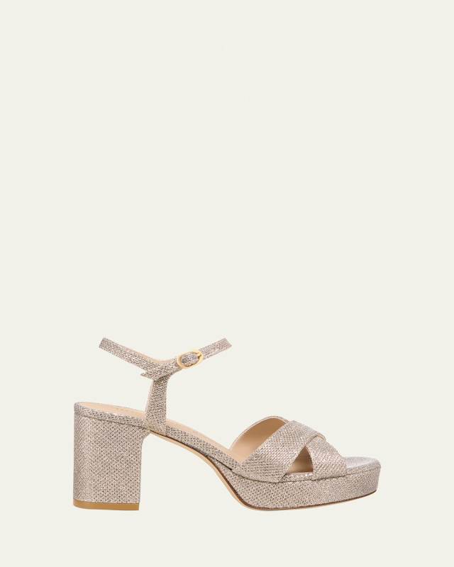 Dayna Metallic Crisscross Platform Sandals